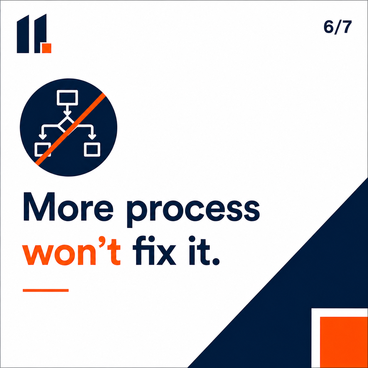 More process will not fix it