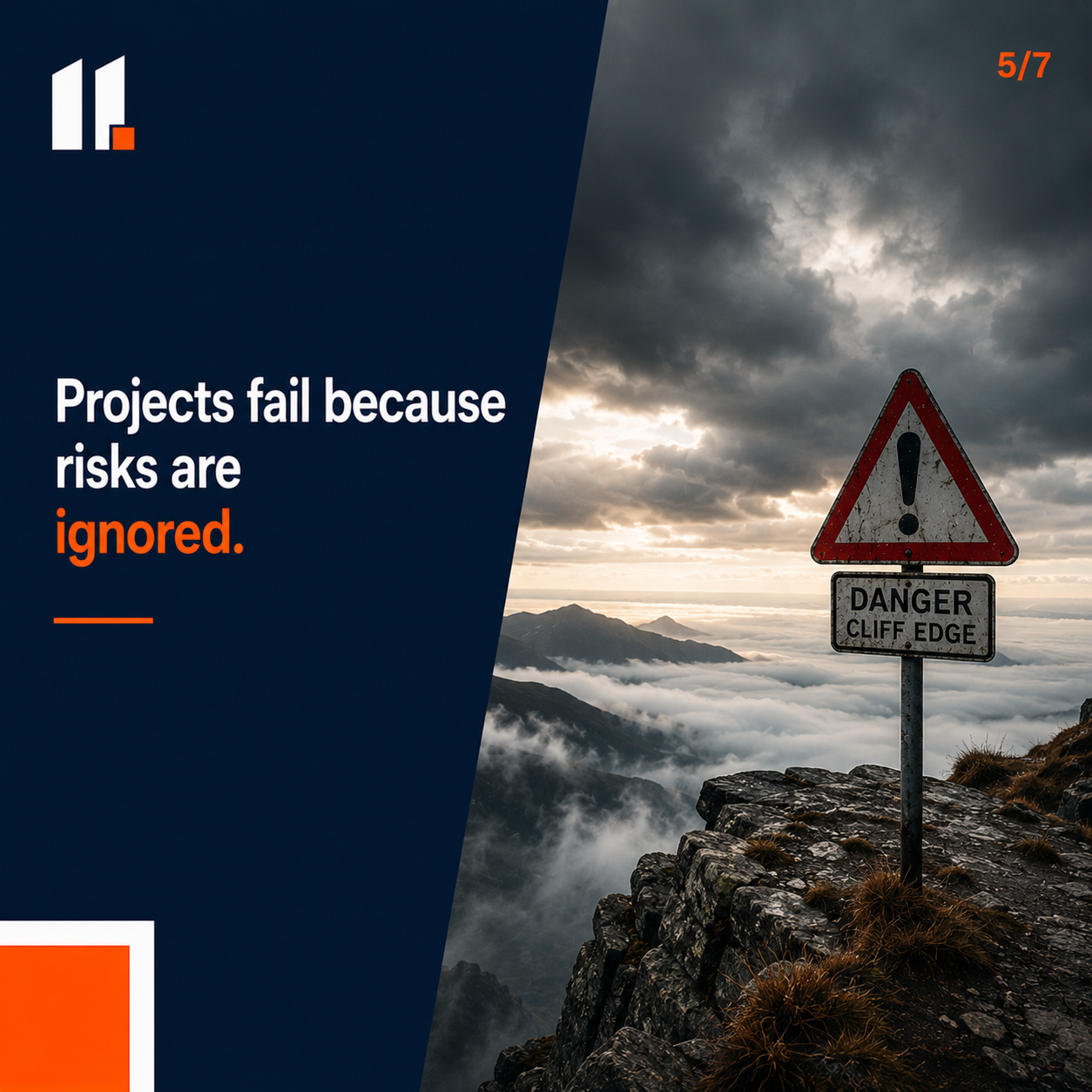 Projects fail because risks are ignored